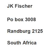 Logo JK Fischer | Randburg South Africa